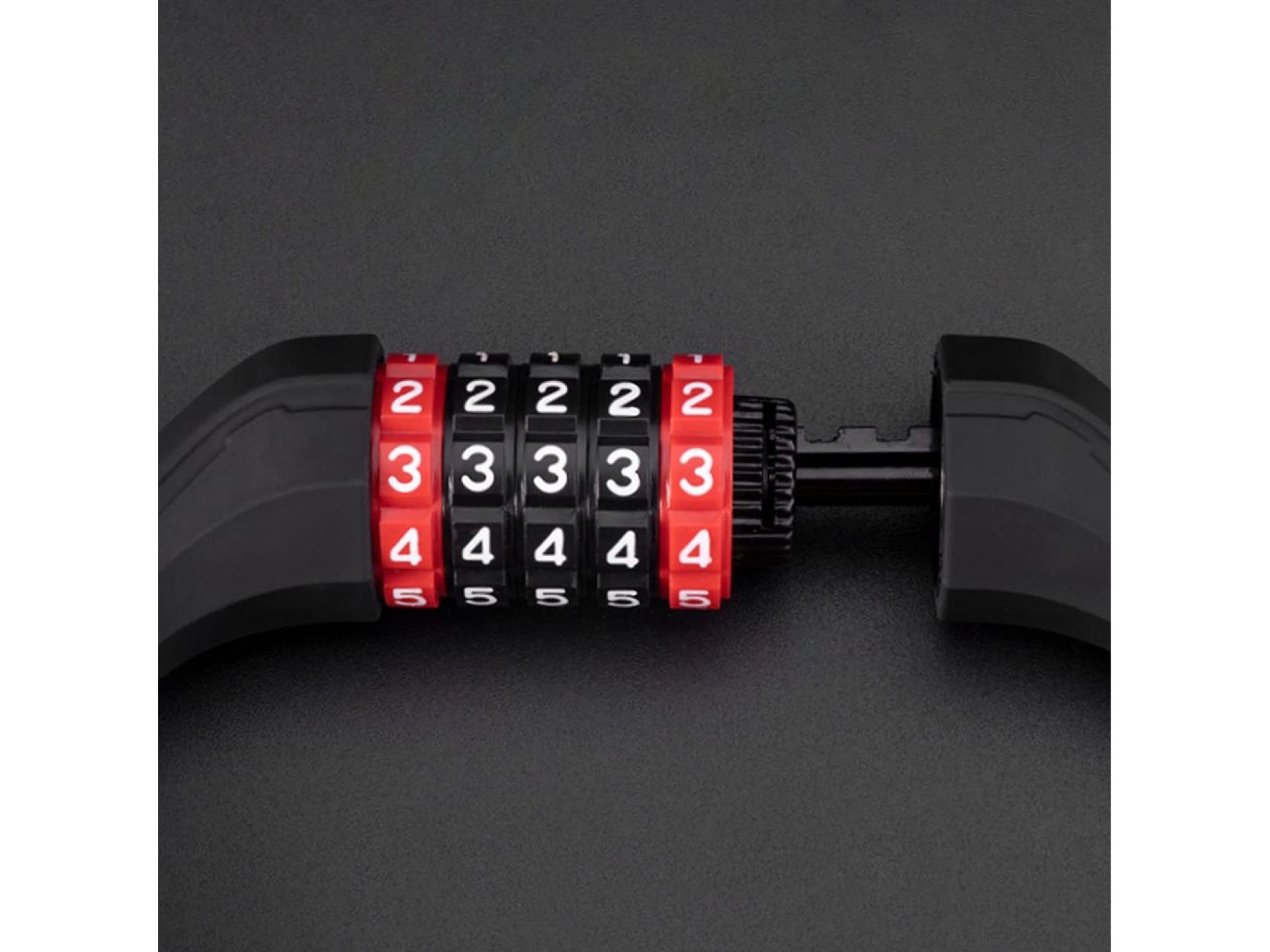 Rockbros RKS507 bicycle lock with 5-digit code, steel cable, 180 cm - black