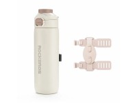 Garrafa t�rmica Rockbros S550H-1 de 700 ml com suporte magn�tico e al�a de fixa��o - Bege