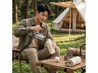 Rockbros S550H-1 700 ml Thermal Bottle with Magnetic Holder and Mounting Strap - Beige Rockbros S550H-1 700 ml Thermal Bottle with Magnetic Holder and Mounting Strap - Beige
