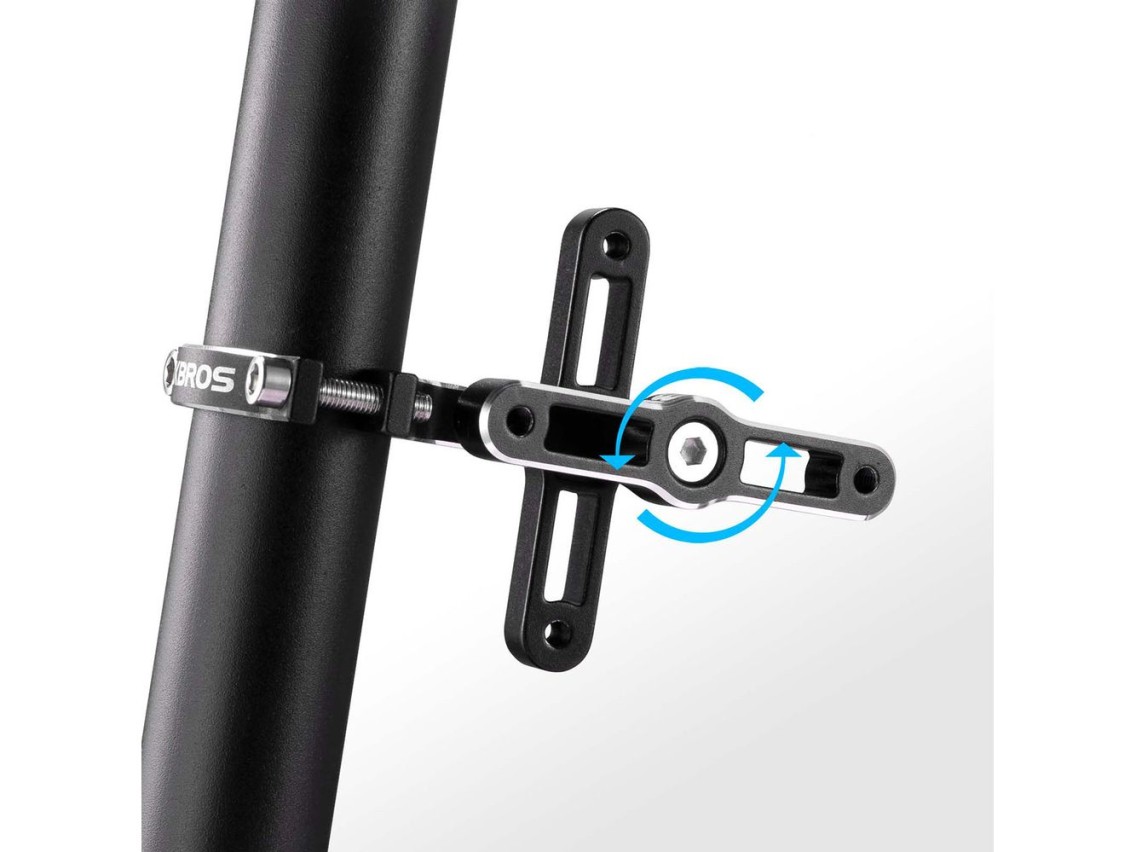 Adaptador ajustable de aluminio para portabotellas Rockbros KS-415 - Negro