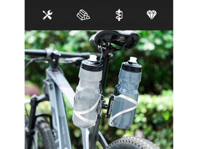 Rockbros KS-415 Aluminum Adjustable Bottle Cage Adapter - Black Rockbros KS-415 Aluminum Adjustable Bottle Cage Adapter - Black