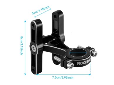 Rockbros KS-415 Aluminum Adjustable Bottle Cage Adapter - Black Rockbros KS-415 Aluminum Adjustable Bottle Cage Adapter - Black