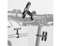 Adaptador ajustable de aluminio para portabotellas Rockbros KS-415 - Negro Adaptador ajustable de aluminio para portabotellas Rockbros KS-415 - Negro