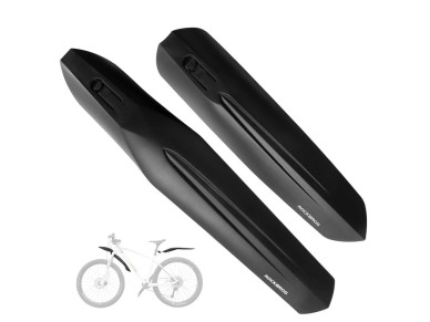 Para-lamas dianteiro e traseiro Rockbros FK-880 para bicicletas aro 24" - preto
