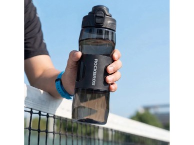 Rockbros S550H-1 700 ml Thermal Bottle with Magnetic Holder and Mounting Strap - Black Rockbros S550H-1 700 ml Thermal Bottle with Magnetic Holder and Mounting Strap - Black