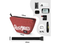 Bolsa trapezoidal para manillar de bicicleta Rockbros G011 Flash Journey, 0,7 l - roja Bolsa trapezoidal para manillar de bicicleta Rockbros G011 Flash Journey, 0,7 l - roja