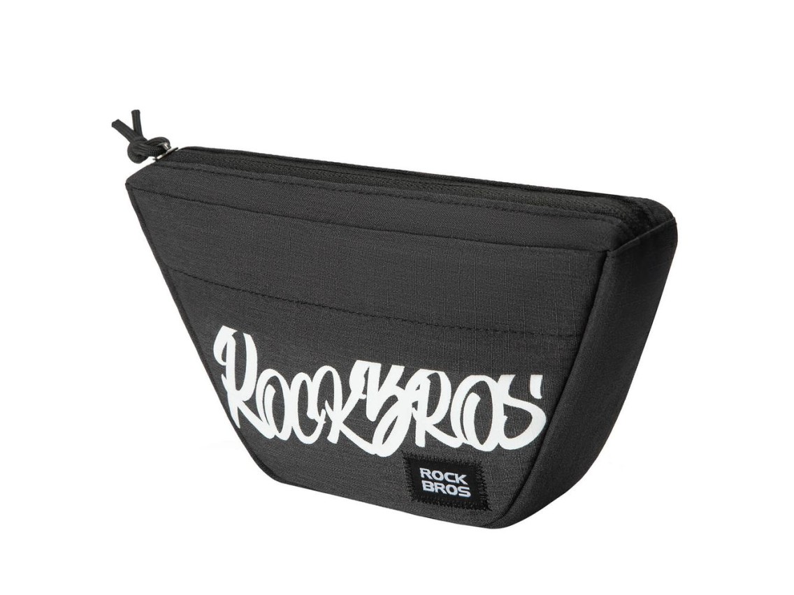 Bolsa trapezoidal para guidão de bicicleta Rockbros G011 Flash Journey, 0,7 l - preta