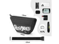 Bolsa trapezoidal para guidão de bicicleta Rockbros G011 Flash Journey, 0,7 l - preta Bolsa trapezoidal para guidão de bicicleta Rockbros G011 Flash Journey, 0,7 l - preta