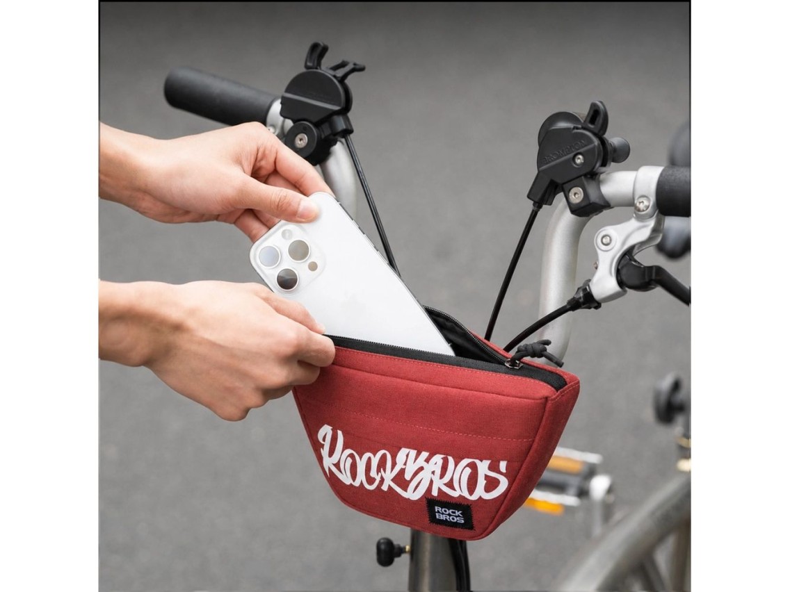 Rockbros G011 Flash Journey trapezoidal handlebar bike bag 0.7 l - red