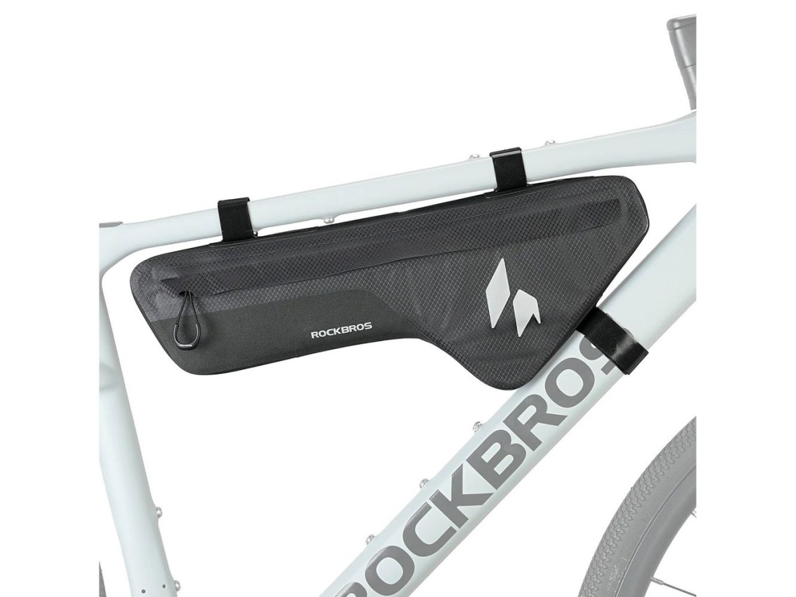 Bolsa impermeável para quadro de bicicleta Rockbros AS-152, 1,9L - Preta