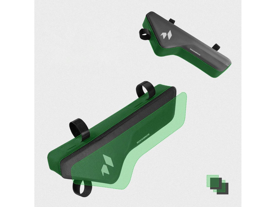 Bolsa impermeável para quadro de bicicleta Rockbros AS-152, 1,9L - Preta