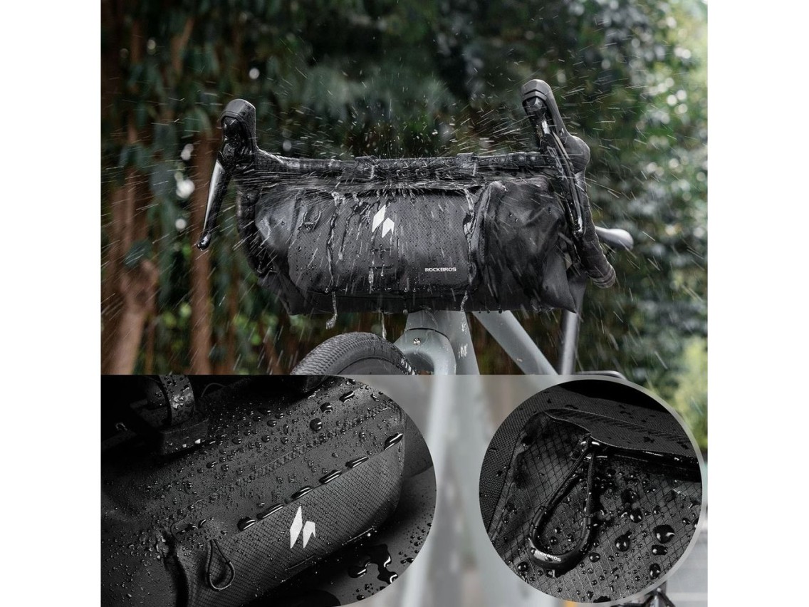 Rockbros AS-154 Waterproof Handlebar Bicycle Bag 8L - Black