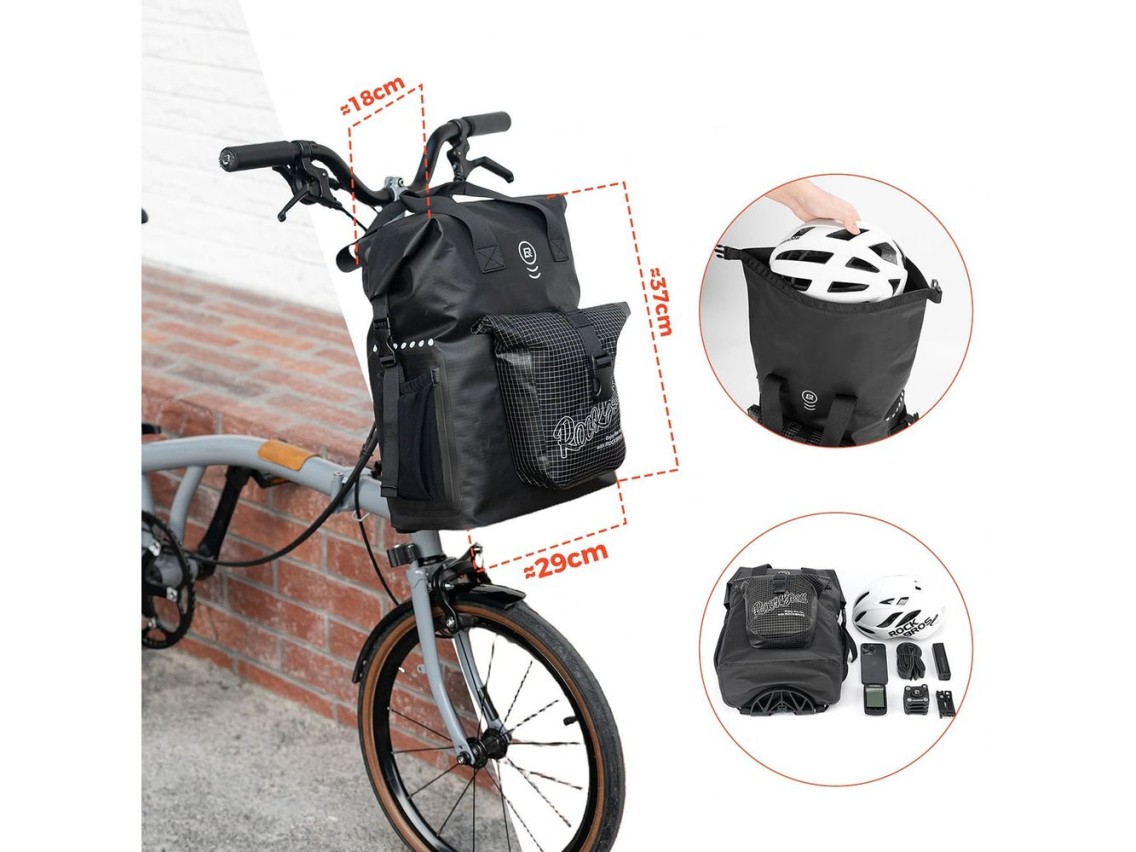 Rockbros AS-158 Handlebar Bag for Brompton 18L Folding Bike - Black