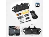 Rockbros AS-154 Waterproof Handlebar Bicycle Bag 8L - Black Rockbros AS-154 Waterproof Handlebar Bicycle Bag 8L - Black