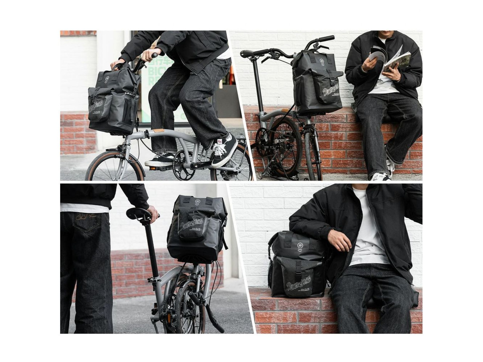 Rockbros AS-158 Handlebar Bag for Brompton 18L Folding Bike - Black