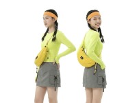Bolsa para bicicleta Rockbros H74 para manillar o bandolera tipo banana, 1,8 L - Amarilla