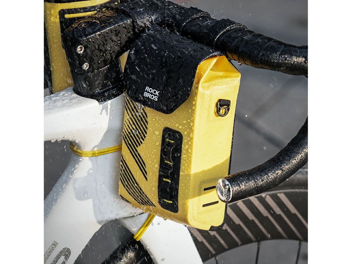 Rockbros AS-160 Waterproof Handlebar Bicycle Bag 1.3L - Yellow