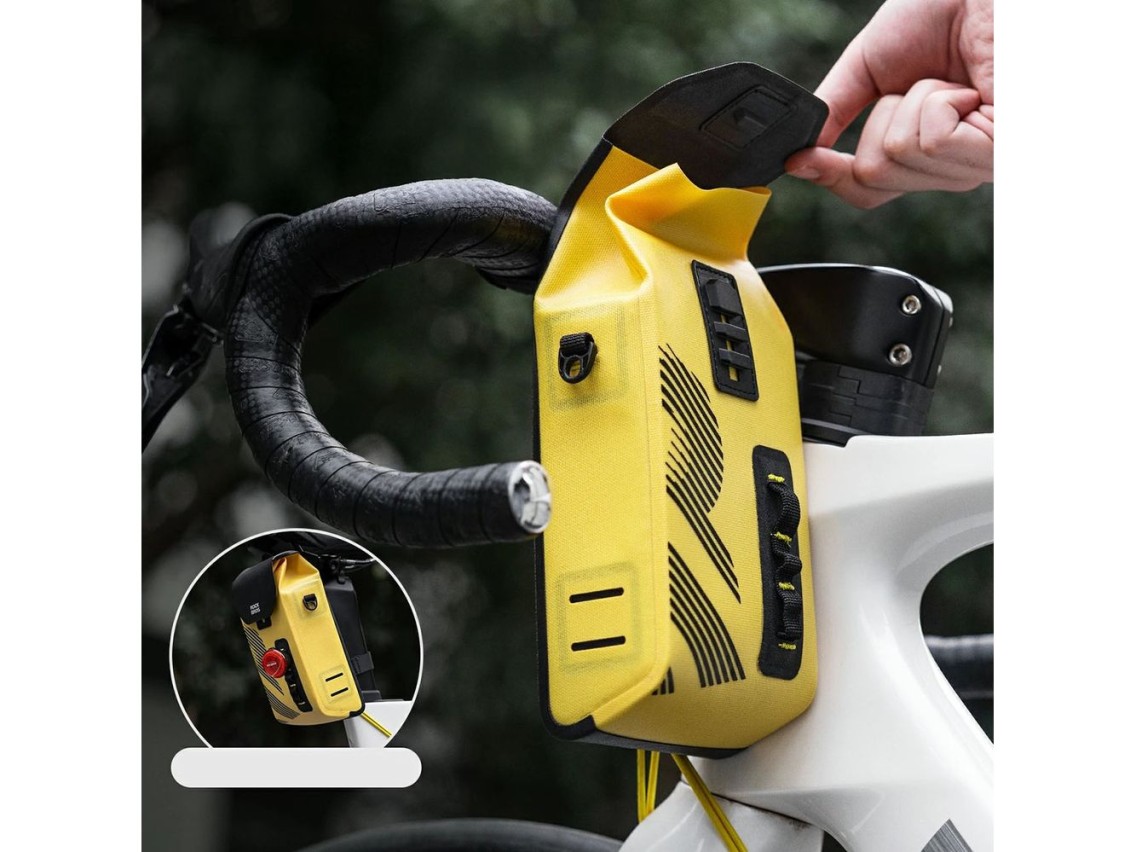 Rockbros AS-160 Waterproof Handlebar Bicycle Bag 1.3L - Yellow