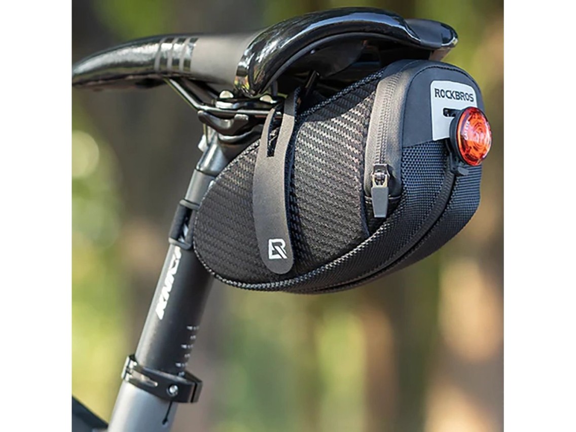 Bolsa de selim para bicicleta Rockbros B74 0,75L - Preta