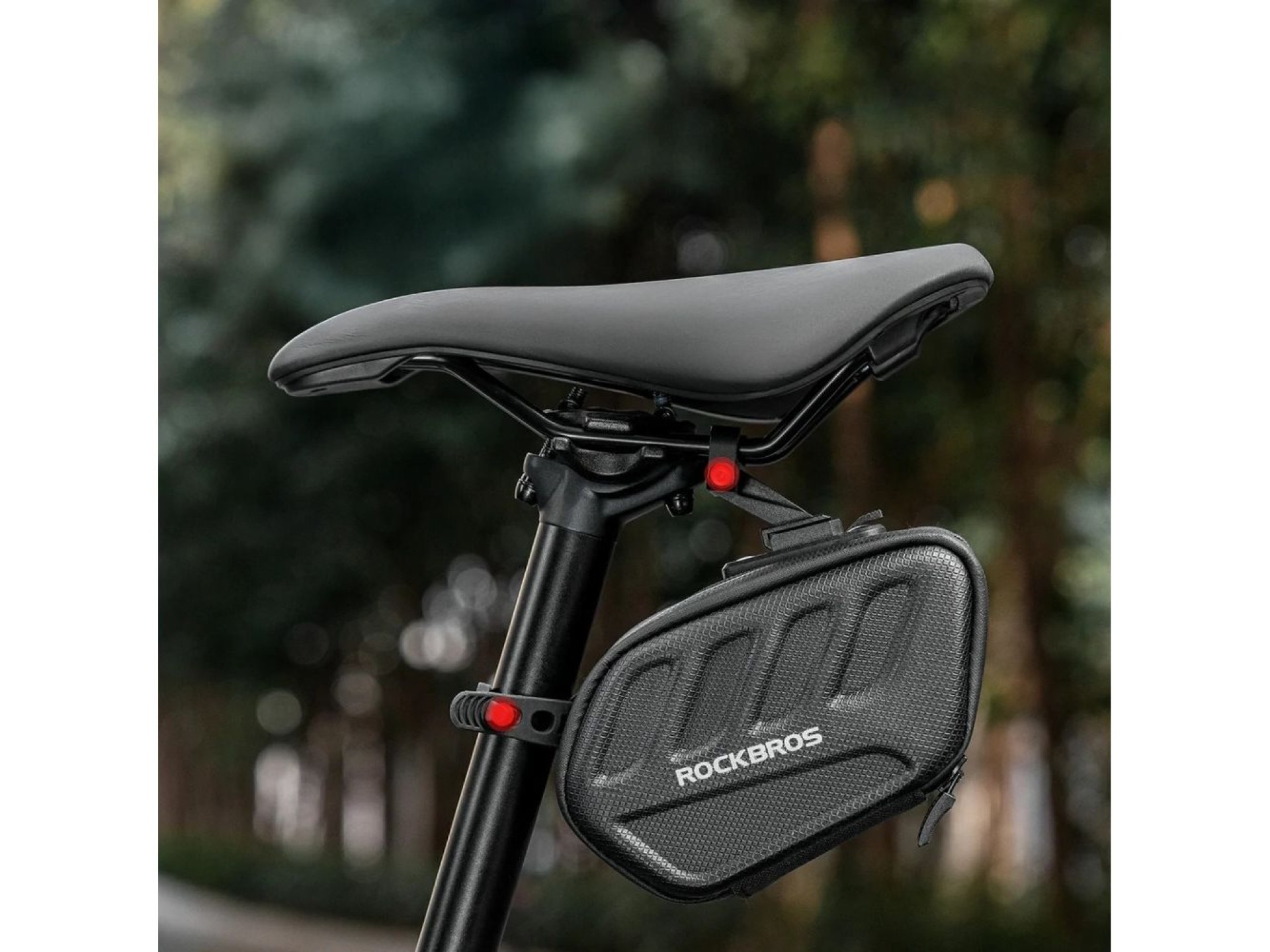 Rockbros C61 Bike Saddle Bag with Smart Rear Light 0.45L - Black