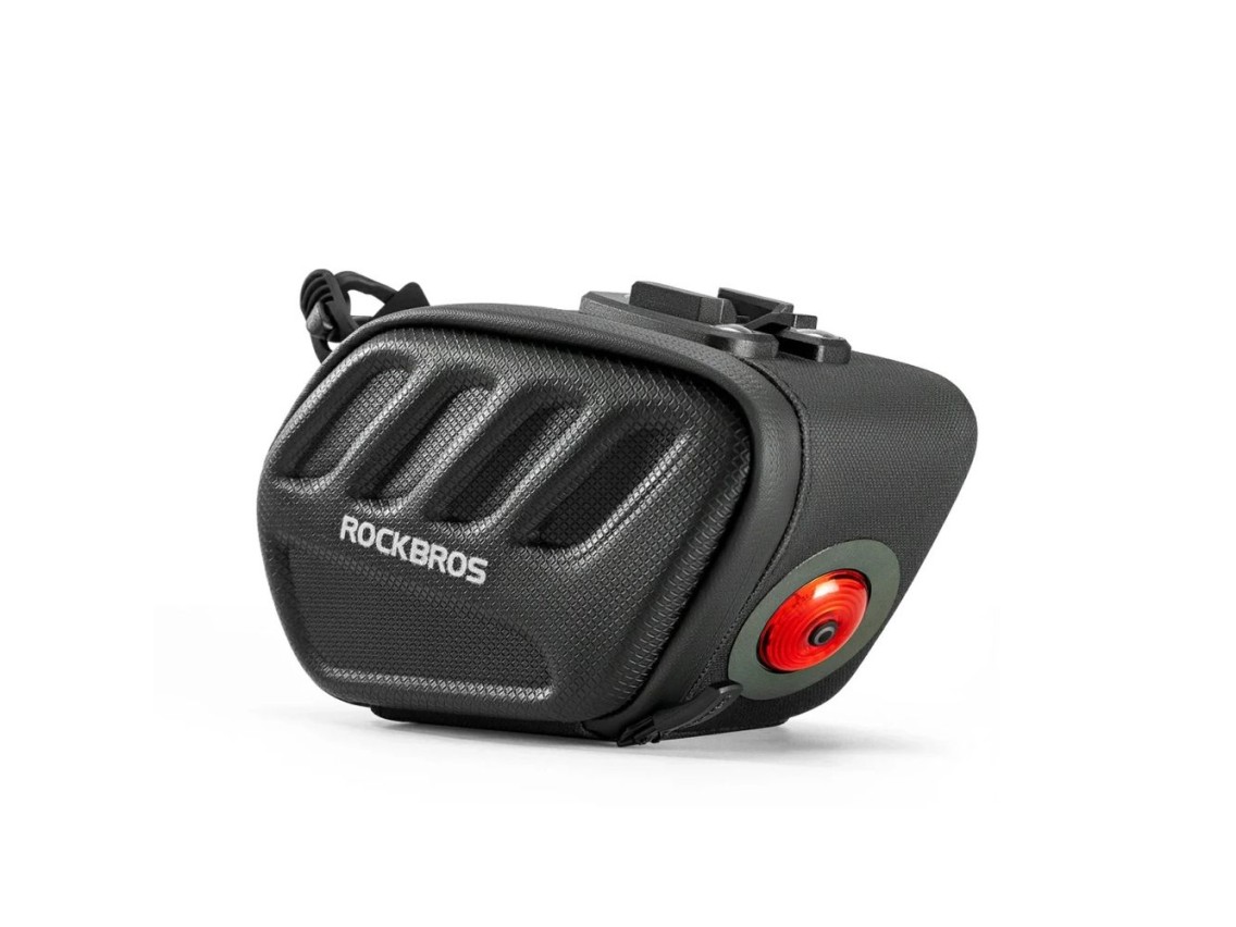 Rockbros C61 Bike Saddle Bag with Smart Rear Light 0.45L - Black