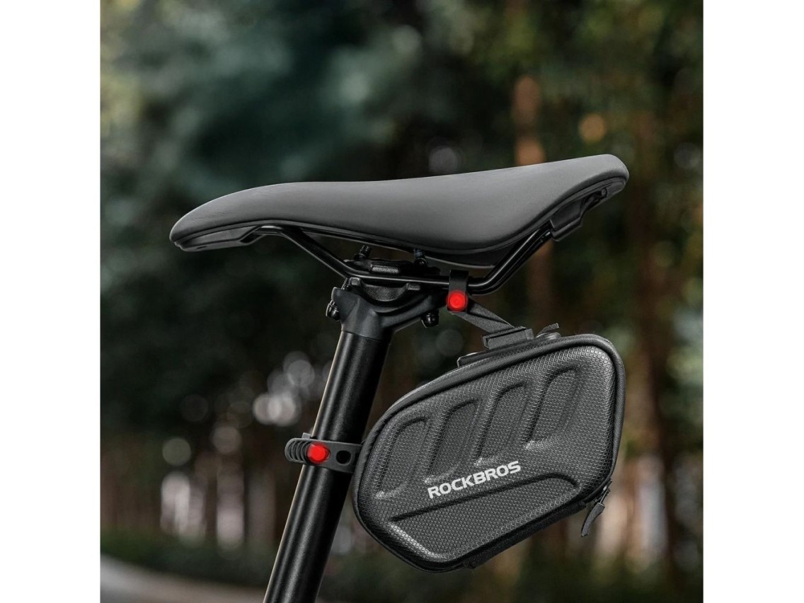 Rockbros C61 Bike Saddle Bag with Smart Rear Light 0.45L - Black
