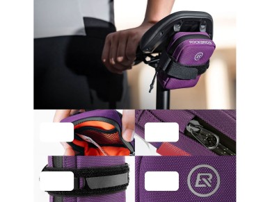 Rockbros F006 Bicycle Saddle Bag 0.35 l - Purple Rockbros F006 Bicycle Saddle Bag 0.35 l - Purple