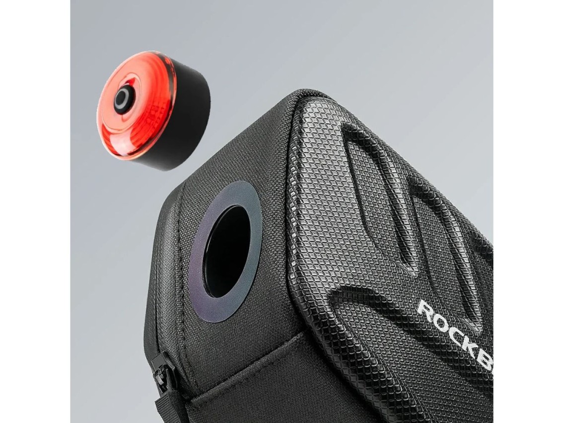 Rockbros C61 Bike Saddle Bag with Smart Rear Light 0.45L - Black