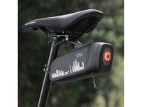 Rockbros AS-141 Lightweight Bicycle Seat Bag with Smart Rear Light - Black Rockbros AS-141 Lightweight Bicycle Seat Bag with Smart Rear Light - Black