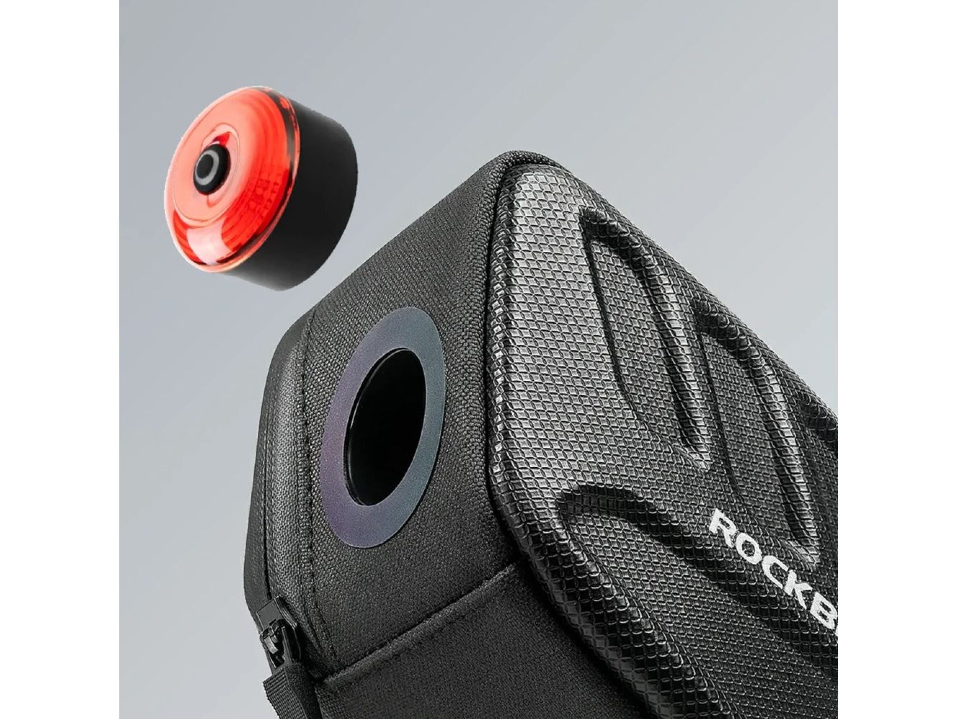 Rockbros C61 Bike Saddle Bag with Smart Rear Light 0.45L - Black