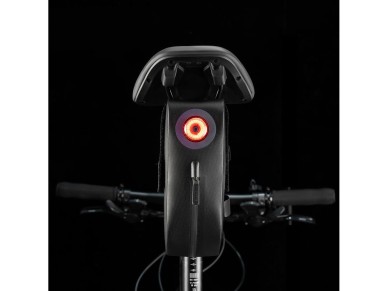 Rockbros AS-078-1 Bicycle Seat Bag with Smart Rear Light 0.8L - Black
