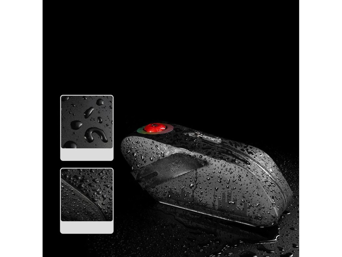 Rockbros AS-078-1 Bicycle Seat Bag with Smart Rear Light 0.8L - Black