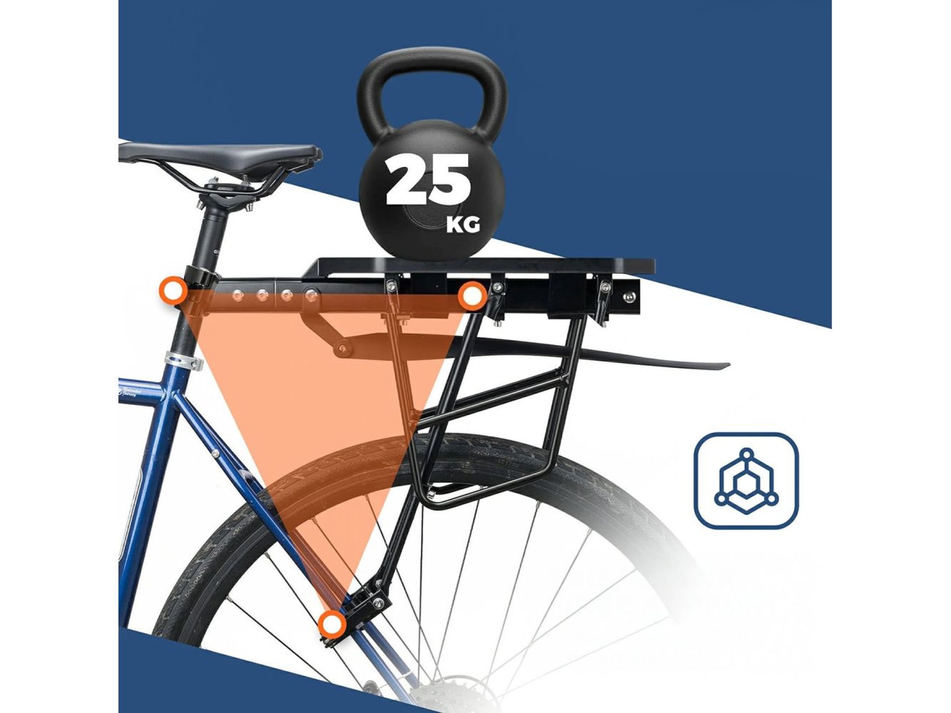 Suporte para bicicletas Rockbros RBHJ-1 Black Diamond com para-lama e sistema de fixação rápida para