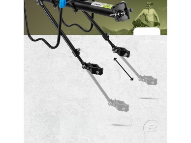Suporte para bicicletas Rockbros Shelves HJ10010 com montagem r�pida e refletor - Preto