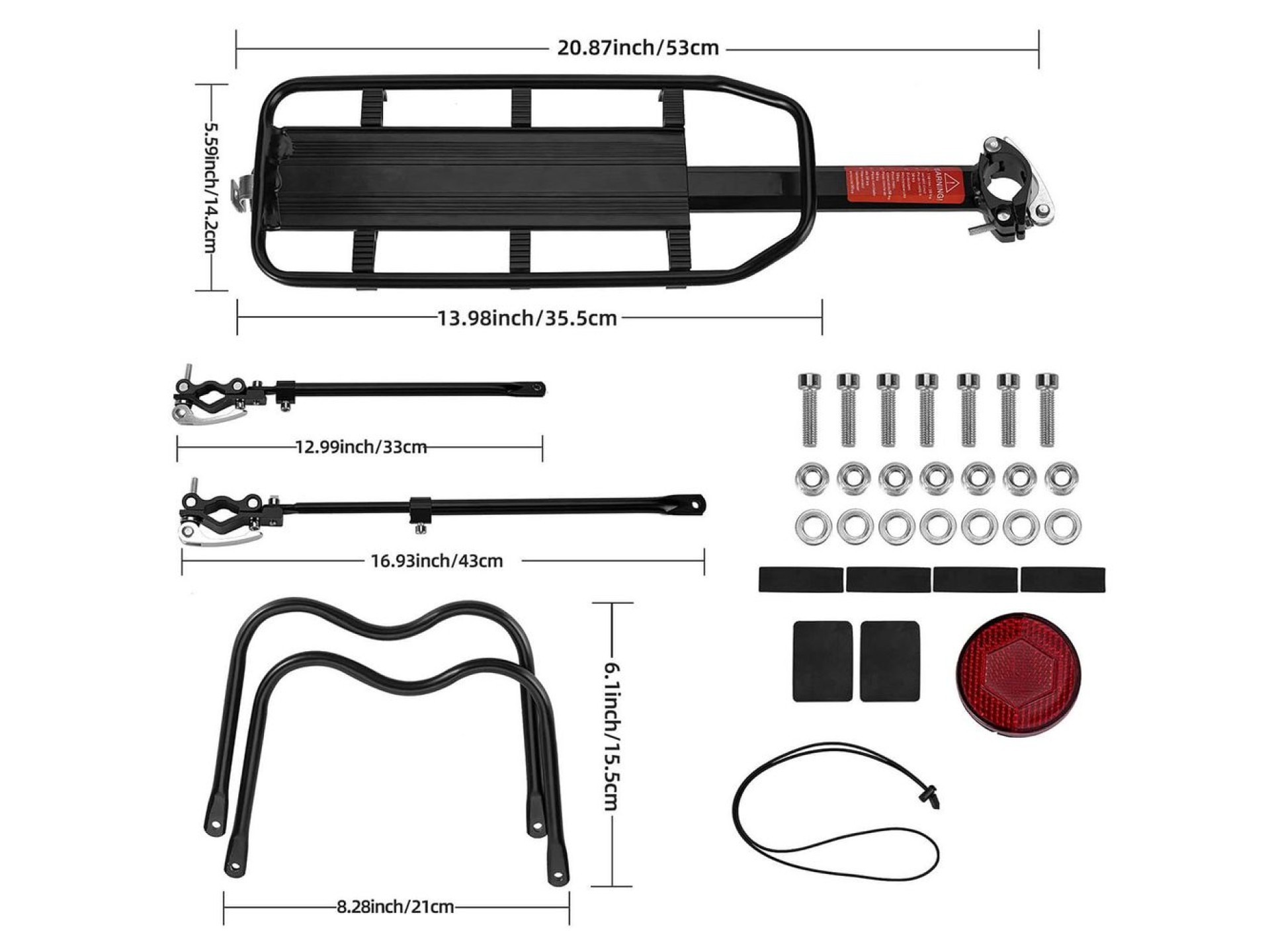 Rockbros Shelves bike rack - rear, seatpost, quick release