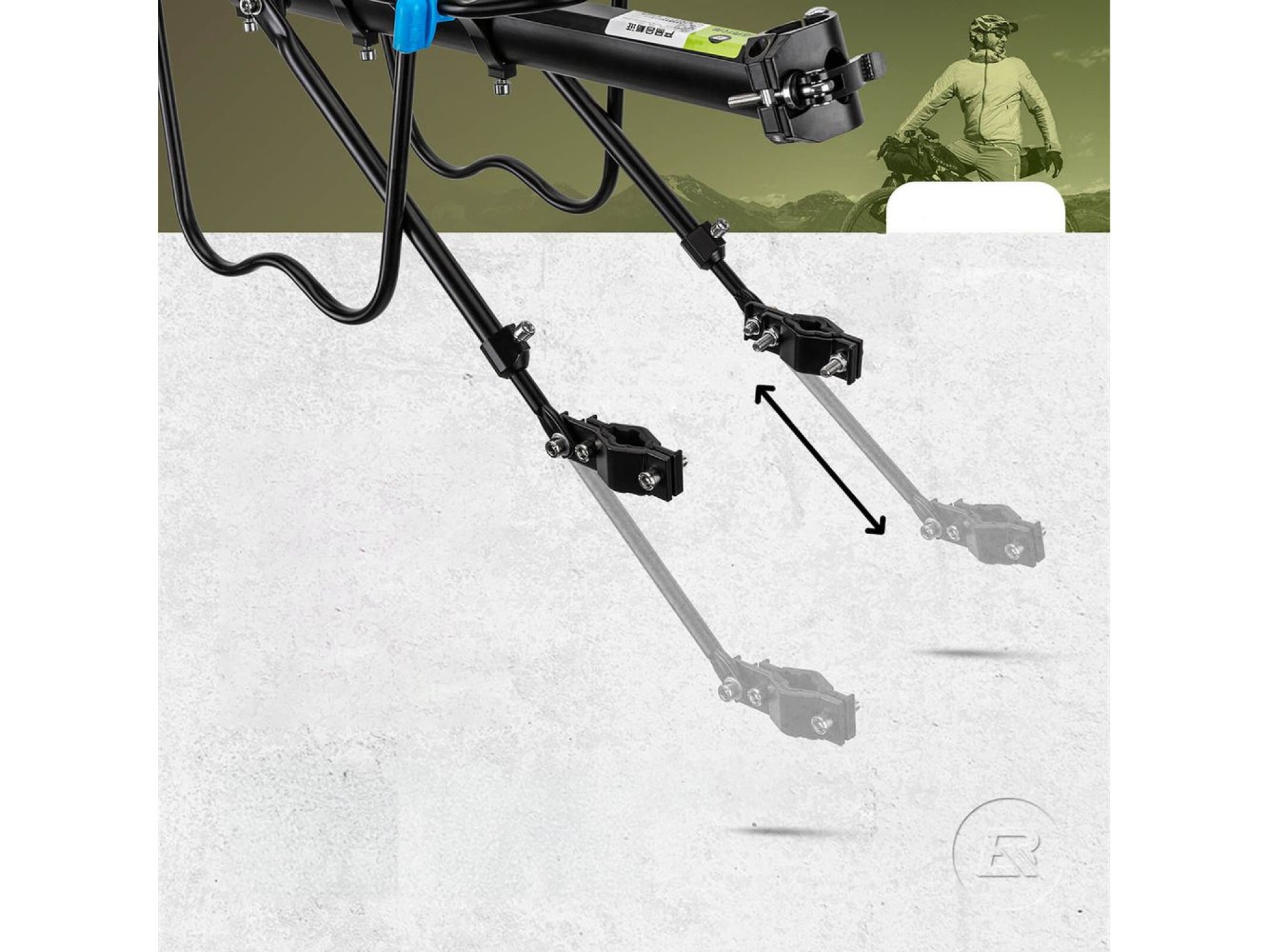 Rockbros Shelves HJ10010 Quick-Mount Bike Rack with Reflector - Black