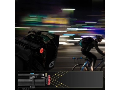 Suporte para bicicletas Rockbros Shelves HJ10010 com montagem r�pida e refletor - Preto