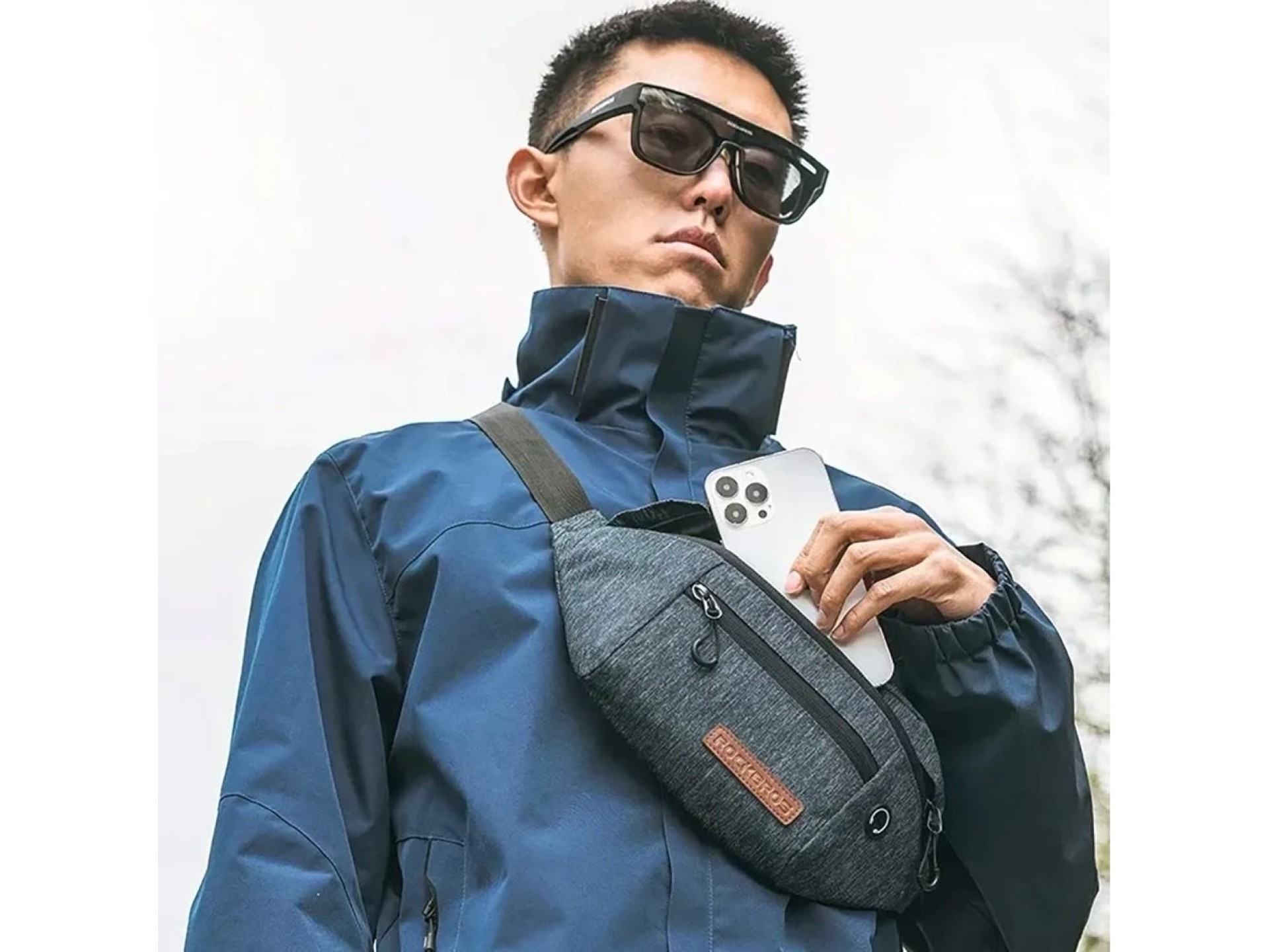 Rockbros H33 Bike Hip Bag 1.5L - Gray