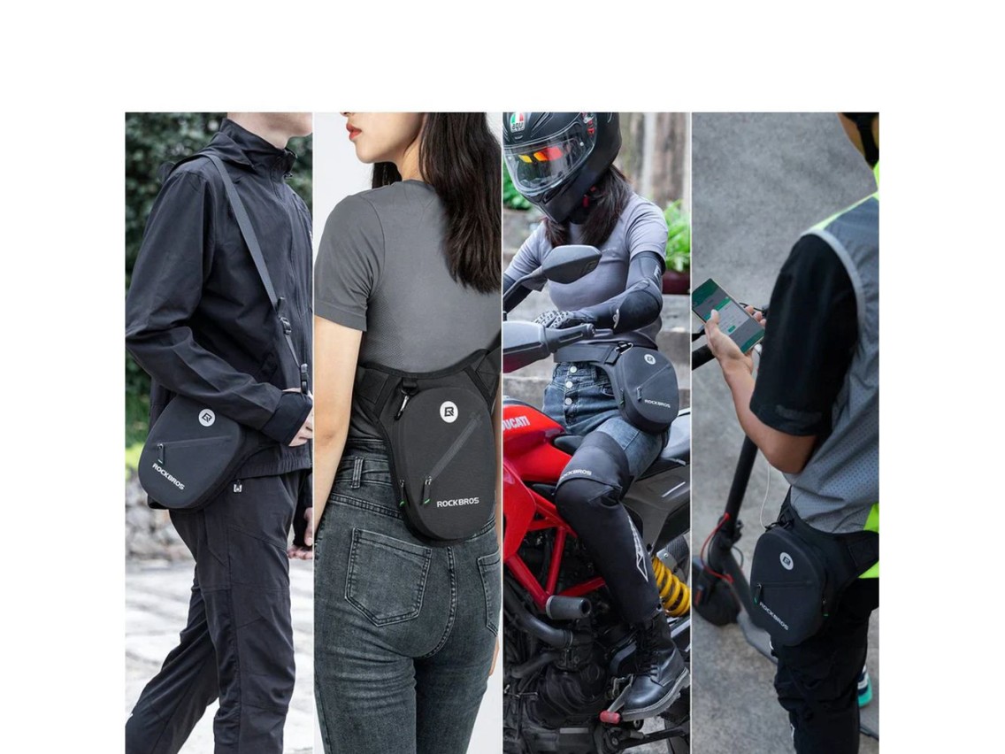 Rockbros AS-081 Motorcycle Thigh or Hip Bag 1L - Black