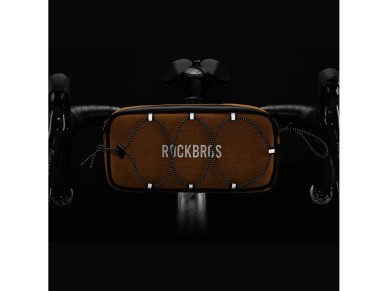 Bolsa de guid�o para bicicleta Rockbros TL001 ROAD TO SKY 1.9L � prova d'�gua - Laranja