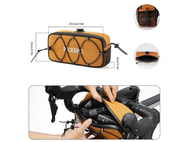 Bolsa de guid�o para bicicleta Rockbros TL001 ROAD TO SKY 1.9L � prova d'�gua - Laranja