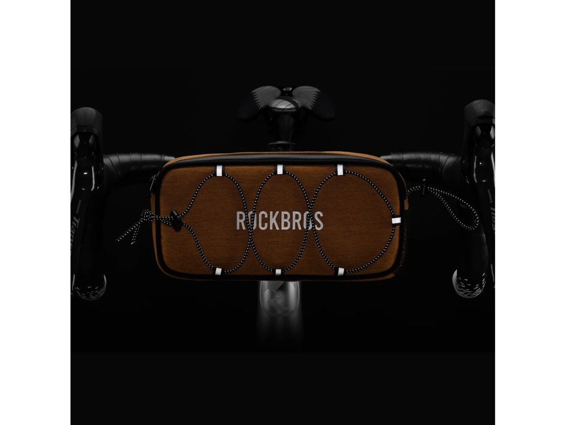Bolsa de guidão para bicicleta Rockbros TL001 ROAD TO SKY 1.9L à prova d'água - Laranja