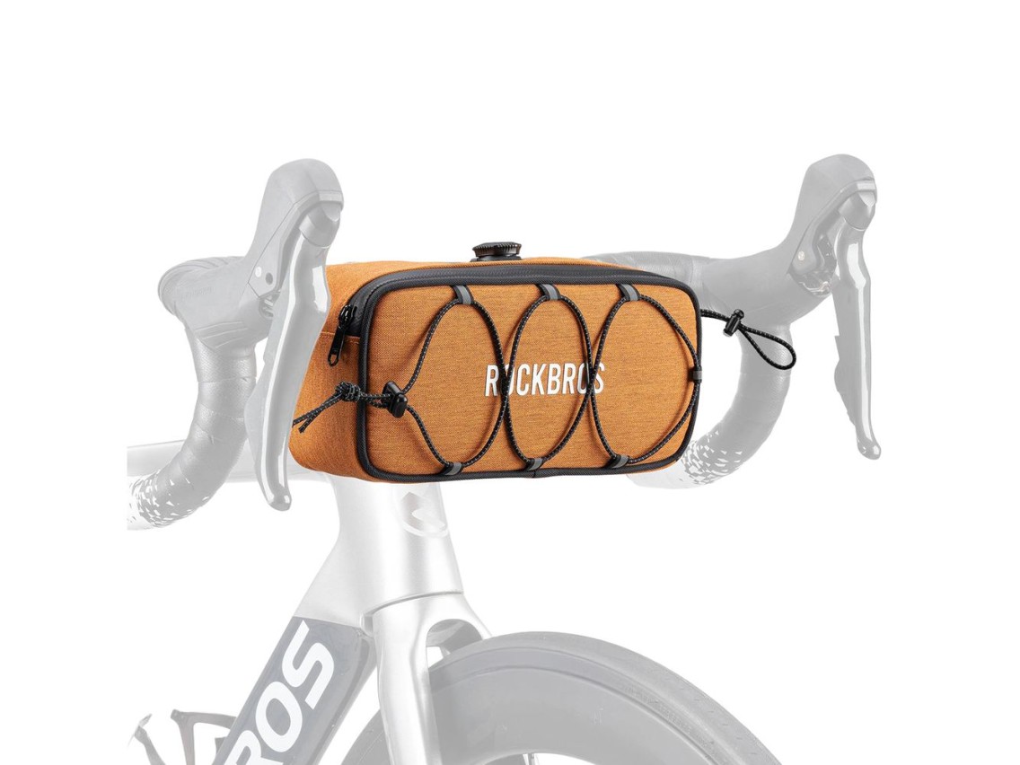 Bolsa para manillar de bicicleta Rockbros TL001 ROAD TO SKY de 1,9 L, impermeable - Naranja