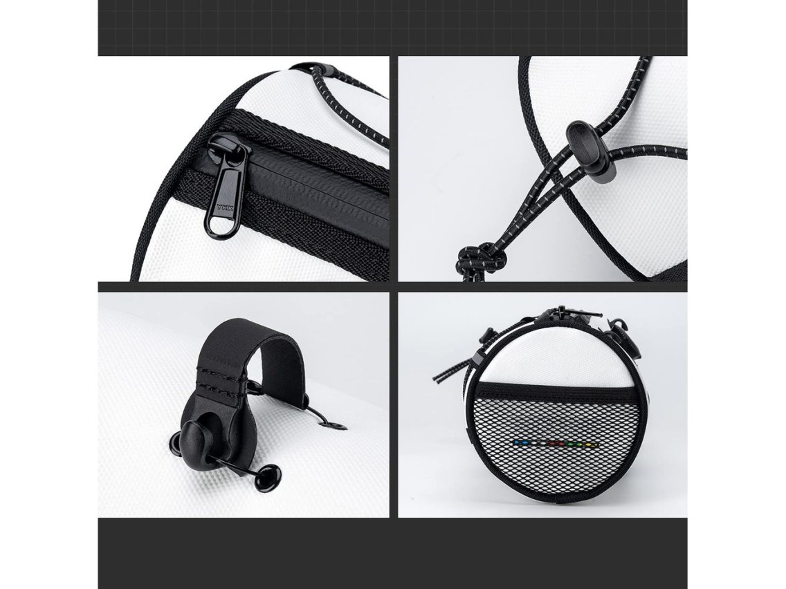 Bolsa de guidão impermeável Rockbros TL002 ROAD TO SKY 1.5L para bicicleta - Branca