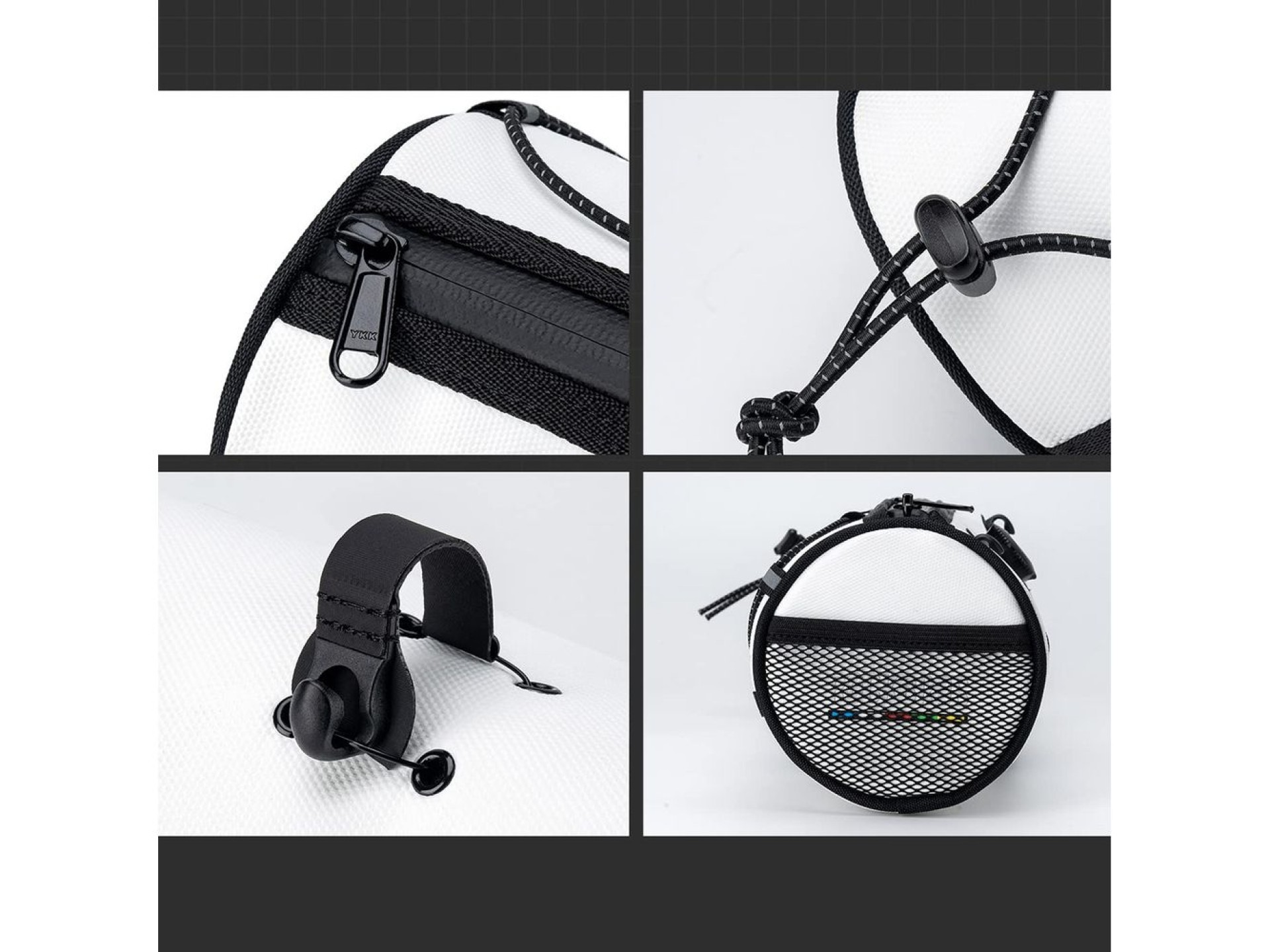Bolsa para manillar de bicicleta Rockbros TL002 ROAD TO SKY de 1,5 L, impermeable - Blanca