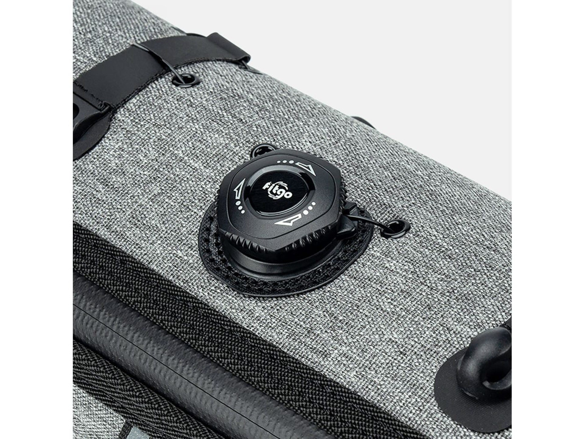 Bolsa de guidão impermeável Rockbros TL002 ROAD TO SKY 1.5L para bicicleta - Cinza