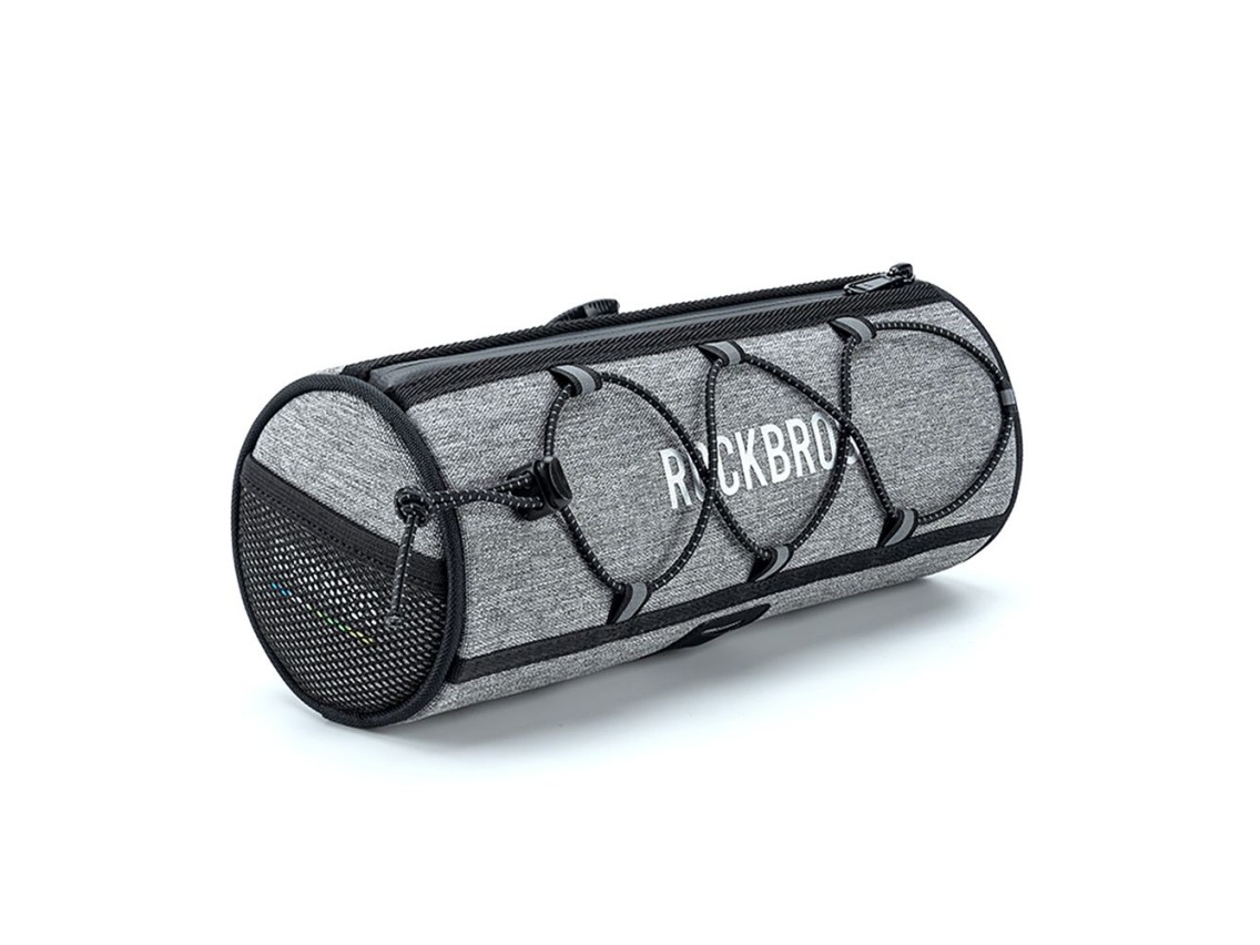 Bolsa de guidão impermeável Rockbros TL002 ROAD TO SKY 1.5L para bicicleta - Cinza