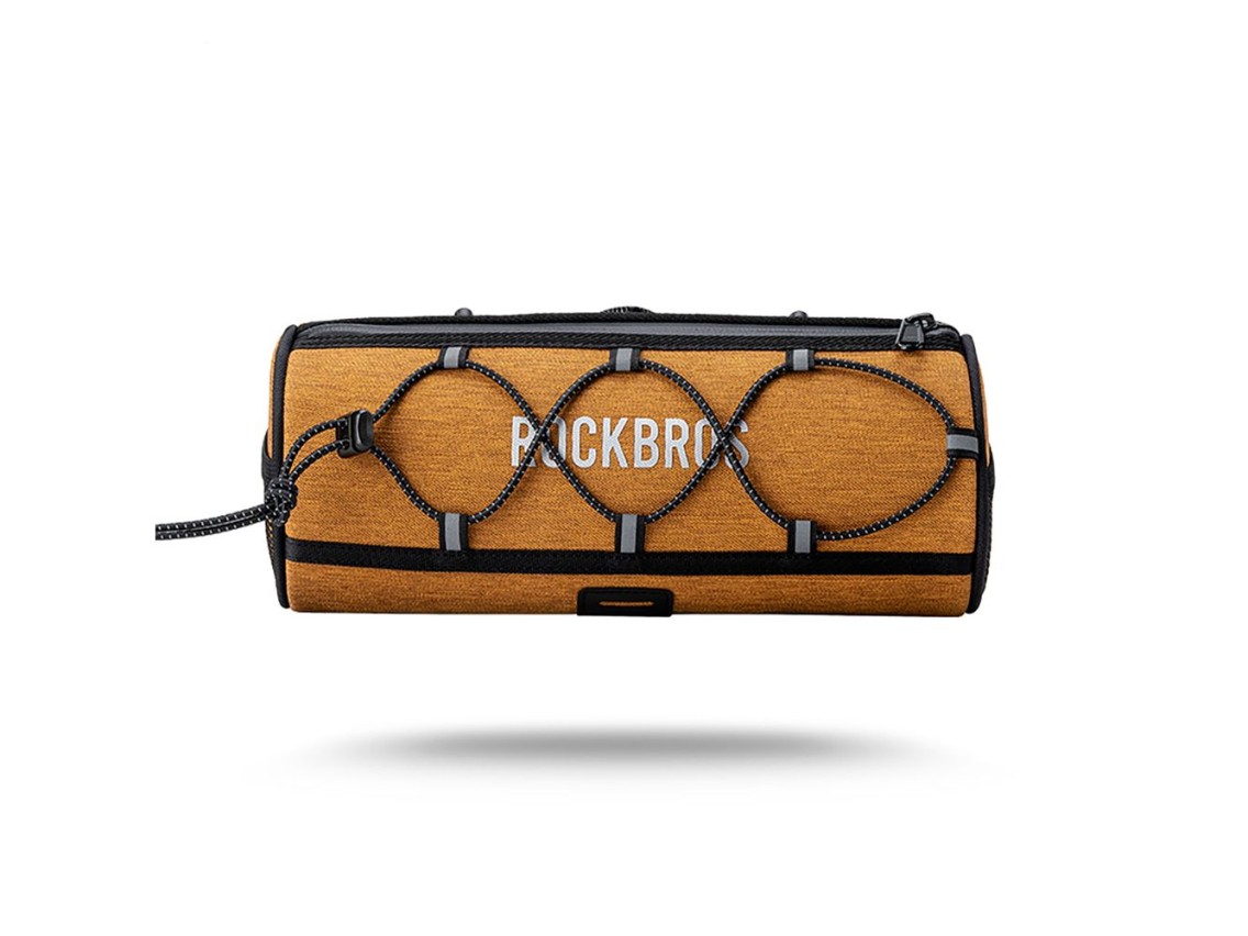 Bolsa para manillar de bicicleta Rockbros TL002 ROAD TO SKY de 1,5 L, impermeable - Naranja