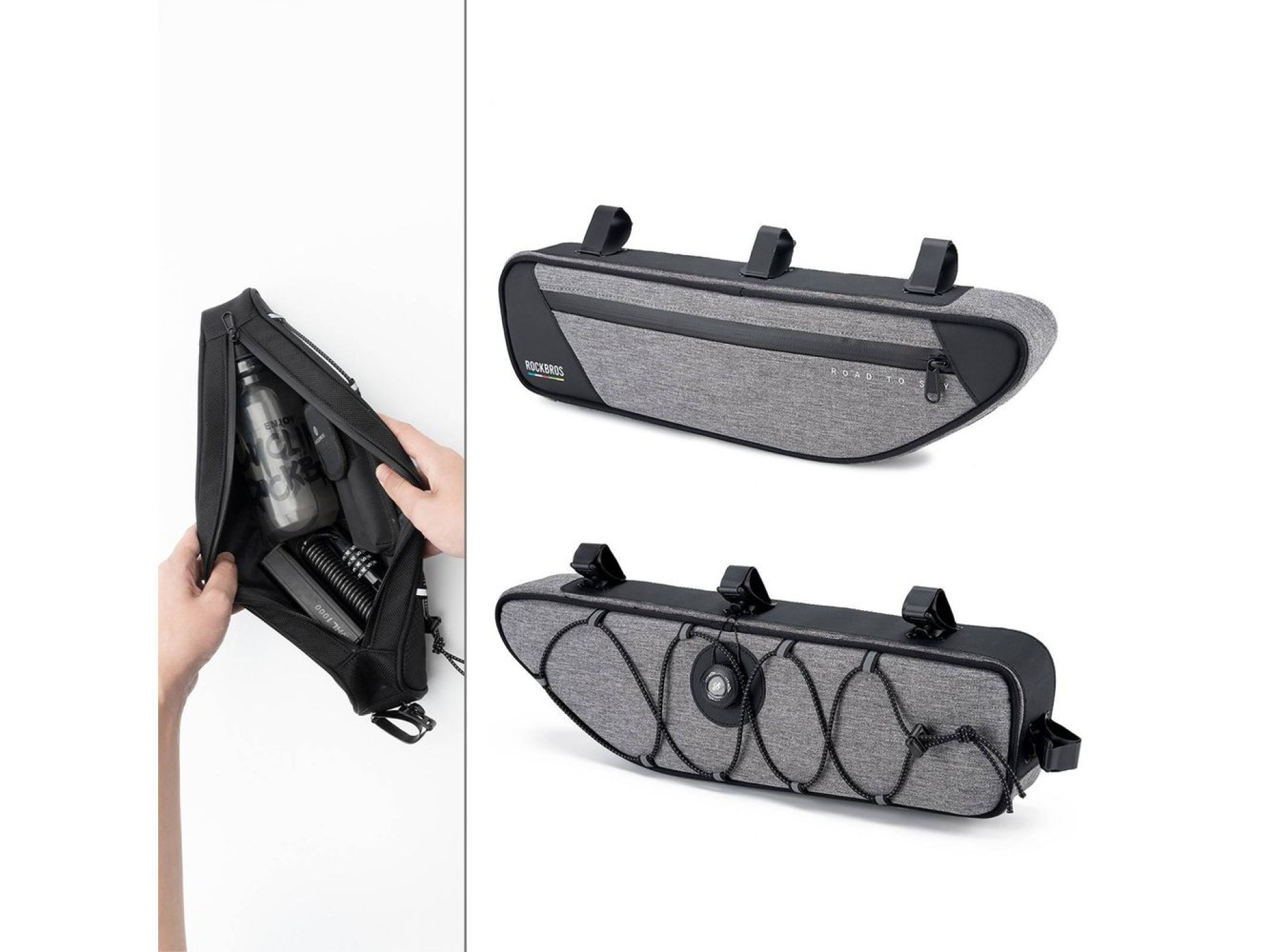 Rockbros TL003 ROAD TO SKY 2L Frame Bag Waterproof - Gray
