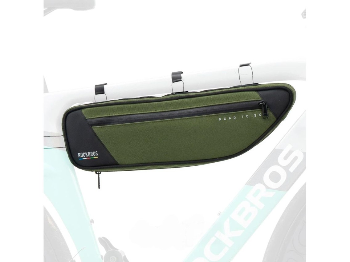 Bolsa de quadro impermeável Rockbros TL003 ROAD TO SKY 2L - Verde